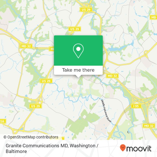 Granite Communications MD map