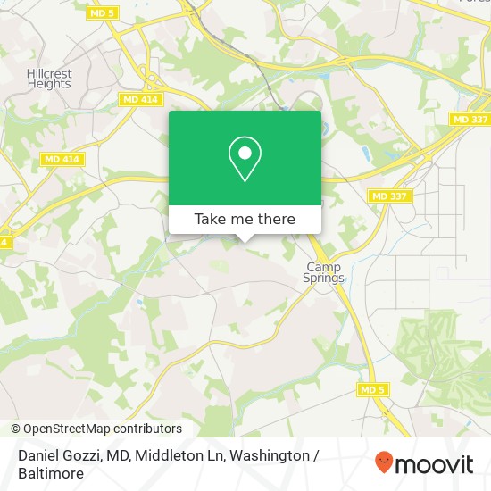 Daniel Gozzi, MD, Middleton Ln map