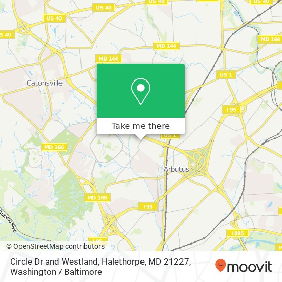 Mapa de Circle Dr and Westland, Halethorpe, MD 21227