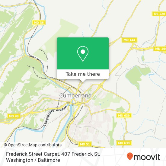 Mapa de Frederick Street Carpet, 407 Frederick St