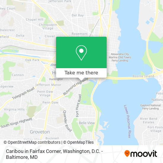 Mapa de Caribou in Fairfax Corner