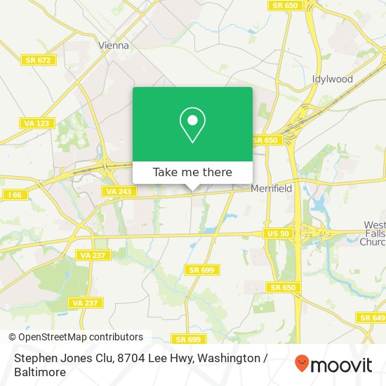 Mapa de Stephen Jones Clu, 8704 Lee Hwy