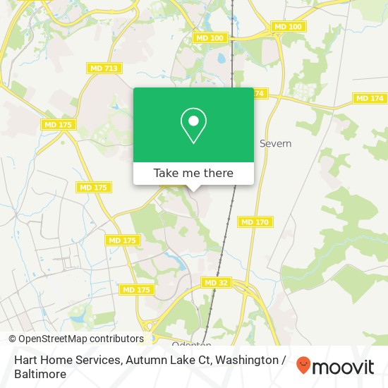 Mapa de Hart Home Services, Autumn Lake Ct