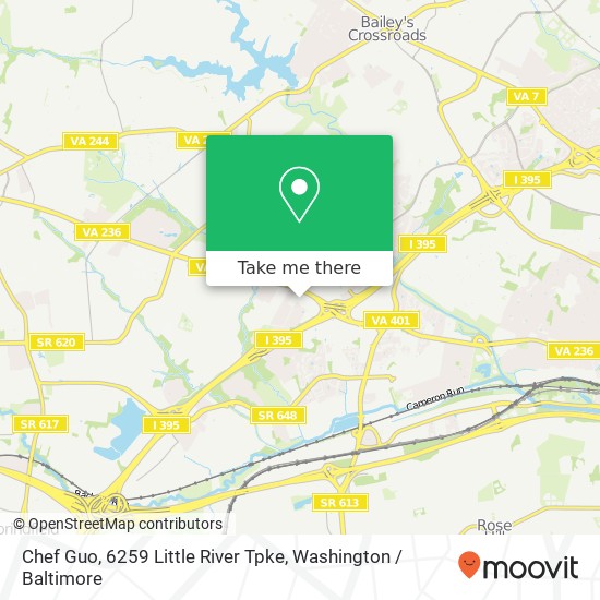 Chef Guo, 6259 Little River Tpke map