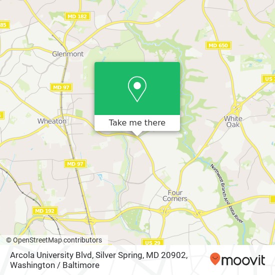 Arcola University Blvd, Silver Spring, MD 20902 map