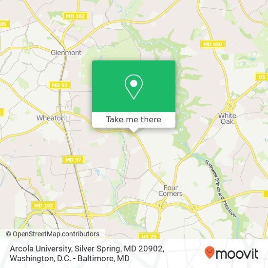 Arcola University, Silver Spring, MD 20902 map