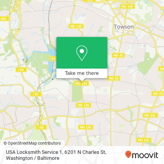 USA Locksmith Service 1, 6201 N Charles St map