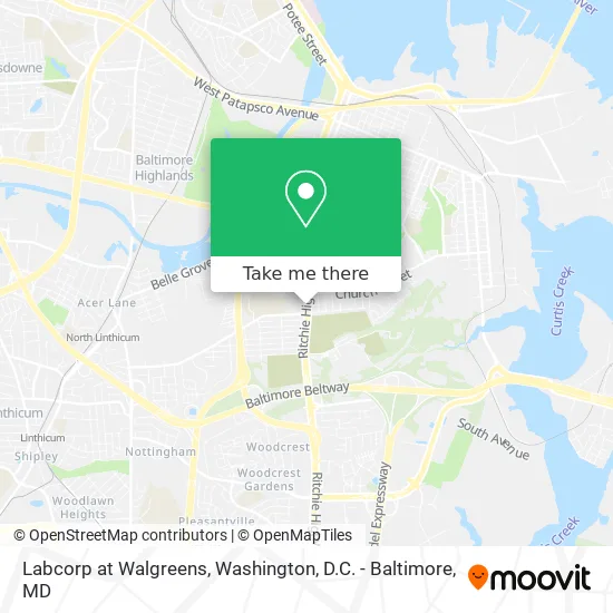 Mapa de Labcorp at Walgreens