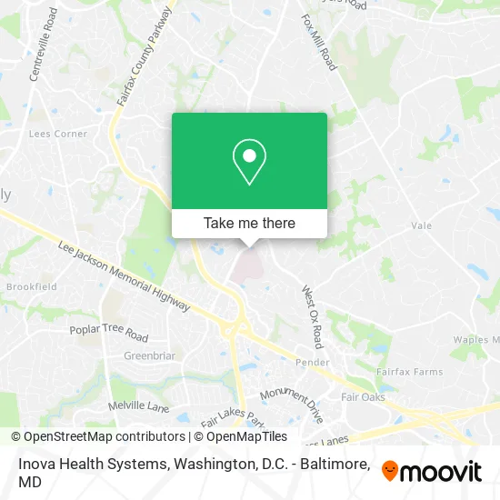 Inova Health Systems map