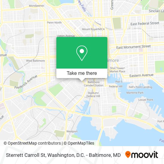 Sterrett Carroll St map