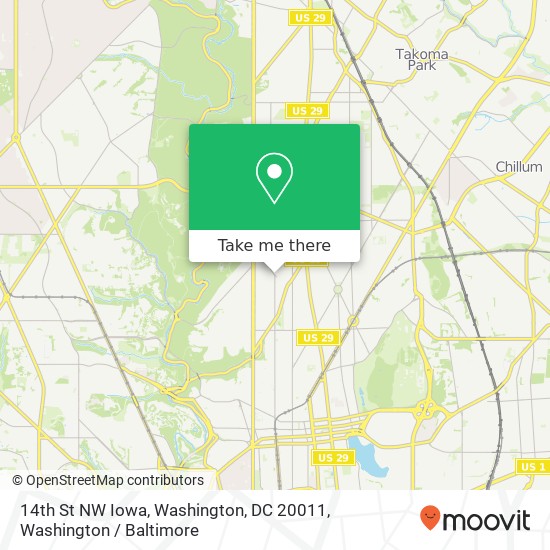 14th St NW Iowa, Washington, DC 20011 map