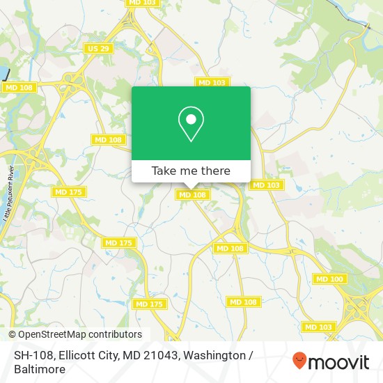 Mapa de SH-108, Ellicott City, MD 21043