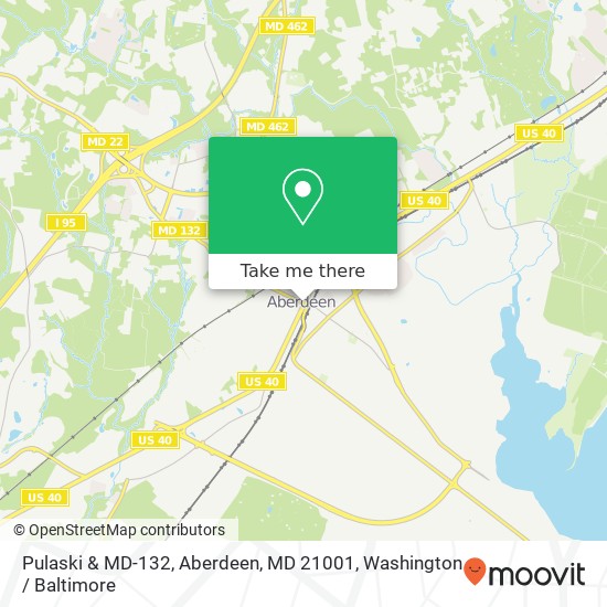 Mapa de Pulaski & MD-132, Aberdeen, MD 21001