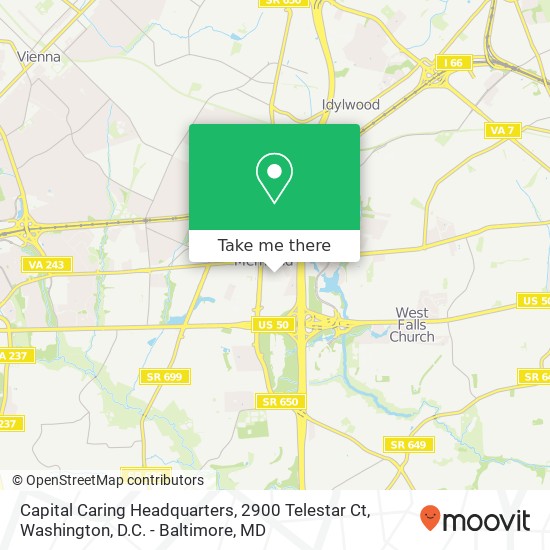 Capital Caring Headquarters, 2900 Telestar Ct map