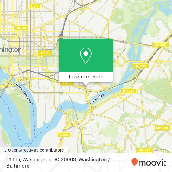 Mapa de I 11th, Washington, DC 20003
