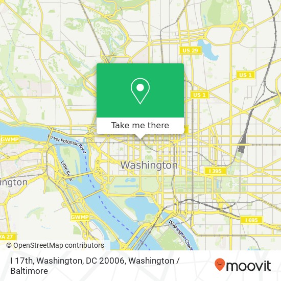 Mapa de I 17th, Washington, DC 20006