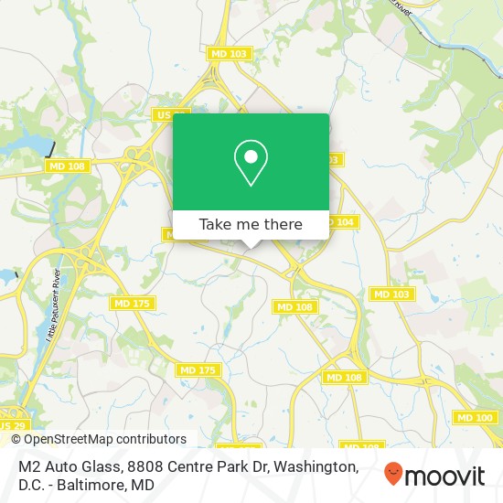 Mapa de M2 Auto Glass, 8808 Centre Park Dr