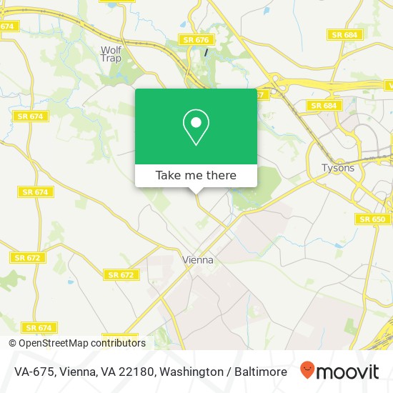 Mapa de VA-675, Vienna, VA 22180