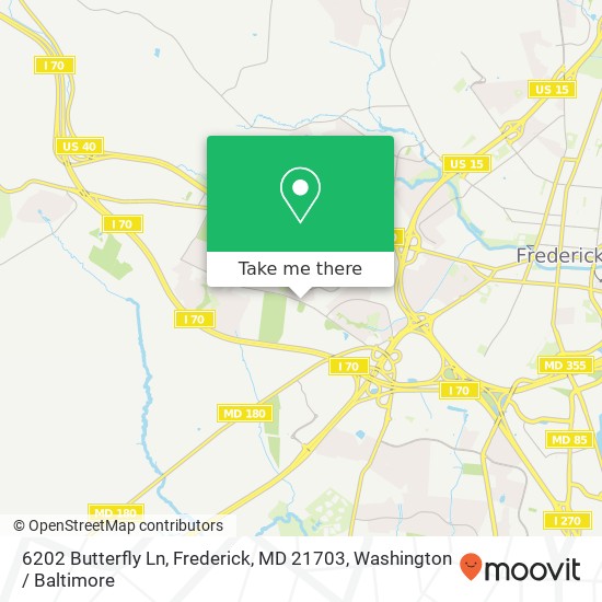 6202 Butterfly Ln, Frederick, MD 21703 map