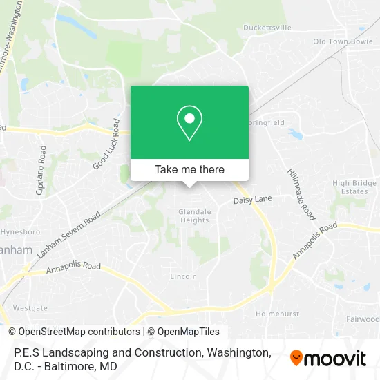 Mapa de P.E.S Landscaping and Construction