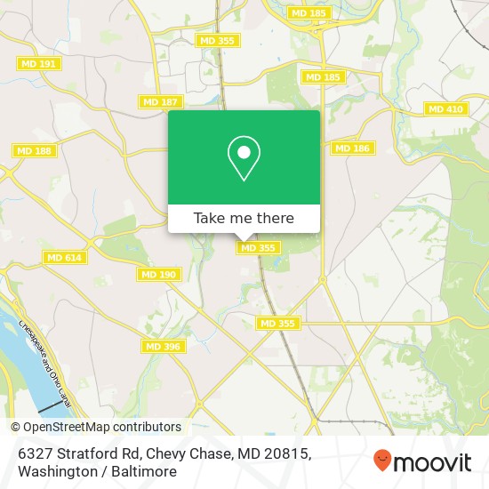 Mapa de 6327 Stratford Rd, Chevy Chase, MD 20815