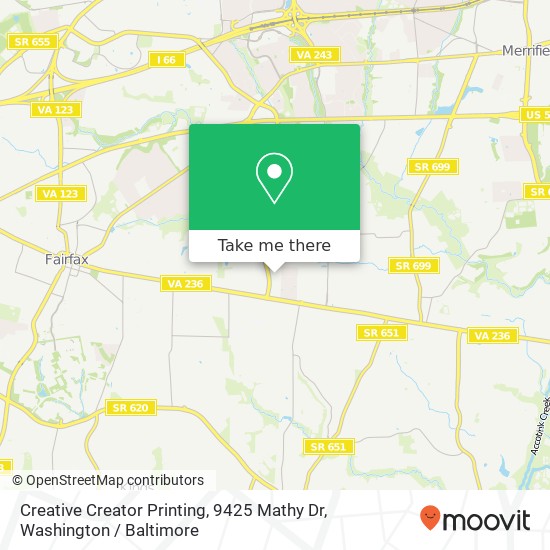 Mapa de Creative Creator Printing, 9425 Mathy Dr