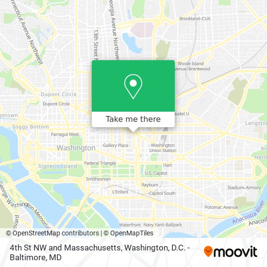 Mapa de 4th St NW and Massachusetts