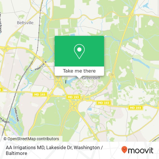 Mapa de AA Irrigations MD, Lakeside Dr