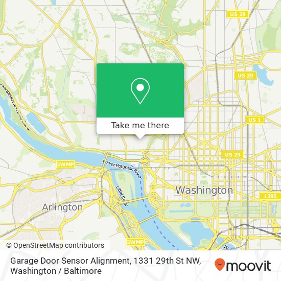 Garage Door Sensor Alignment, 1331 29th St NW map