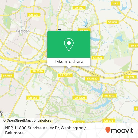 Mapa de NFP, 11800 Sunrise Valley Dr