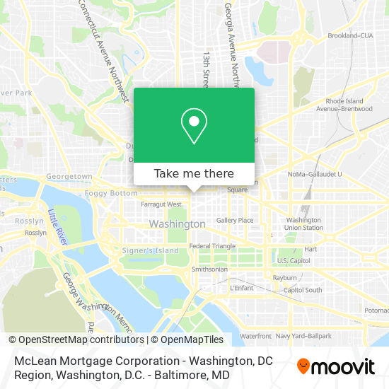 Mapa de McLean Mortgage Corporation - Washington, DC Region