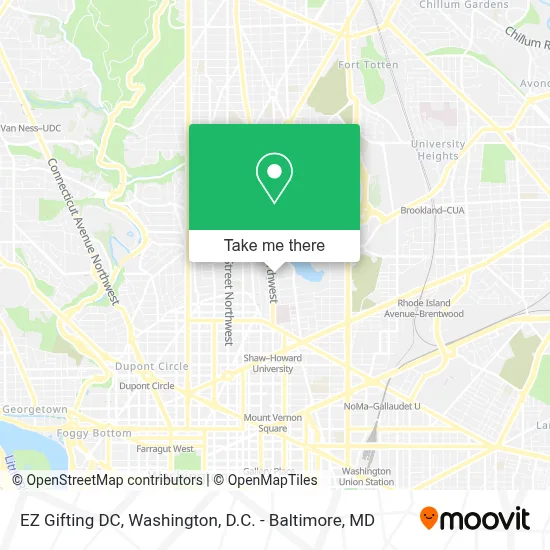 EZ Gifting DC map