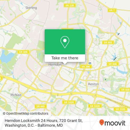 Mapa de Herndon Locksmith 24 Hours, 720 Grant St