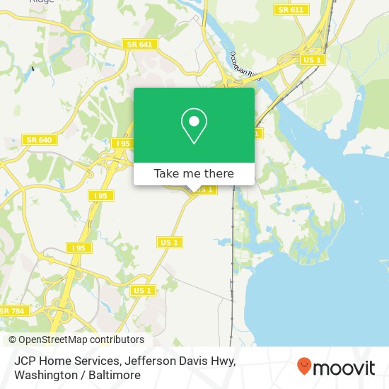 JCP Home Services, Jefferson Davis Hwy map