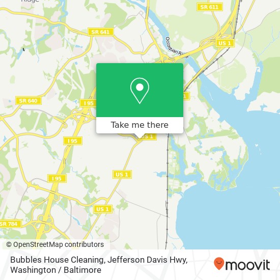 Bubbles House Cleaning, Jefferson Davis Hwy map