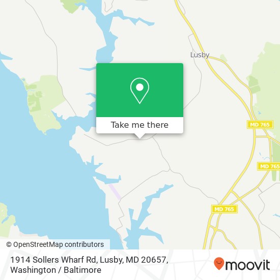 Mapa de 1914 Sollers Wharf Rd, Lusby, MD 20657