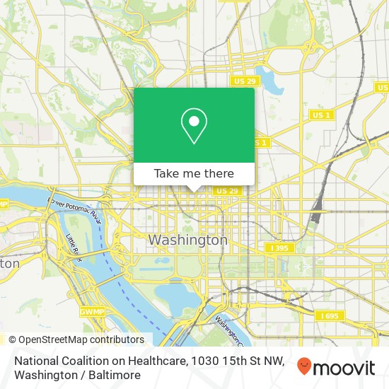 National Coalition on Healthcare, 1030 15th St NW map