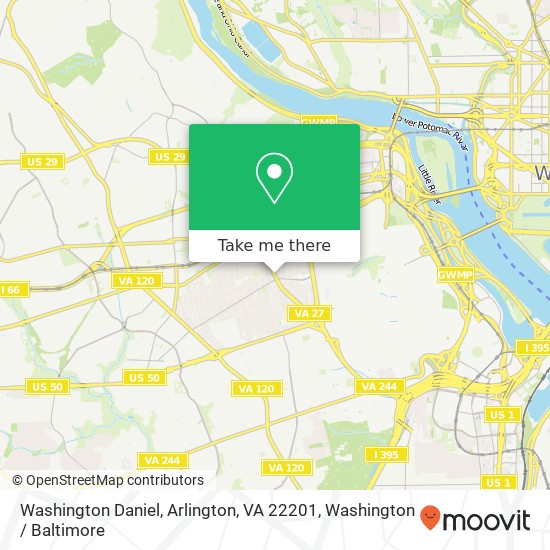 Washington Daniel, Arlington, VA 22201 map