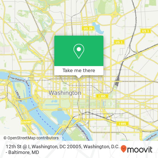 Mapa de 12th St @ I, Washington, DC 20005