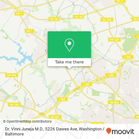 Mapa de Dr. Vinni Juneja M.D., 5226 Dawes Ave