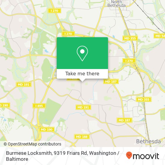Burmese Locksmith, 9319 Friars Rd map