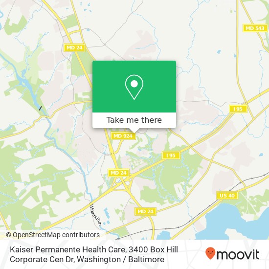 Kaiser Permanente Health Care, 3400 Box Hill Corporate Cen Dr map