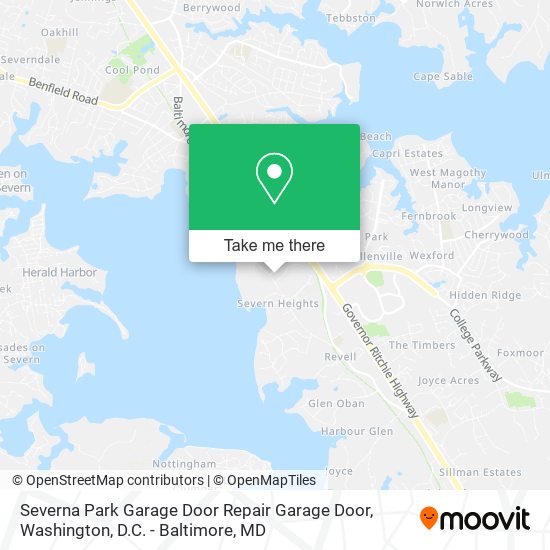 Mapa de Severna Park Garage Door Repair Garage Door