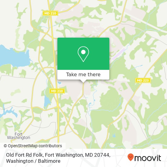 Mapa de Old Fort Rd Folk, Fort Washington, MD 20744