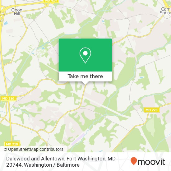 Dalewood and Allentown, Fort Washington, MD 20744 map