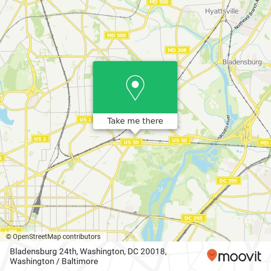 Bladensburg 24th, Washington, DC 20018 map