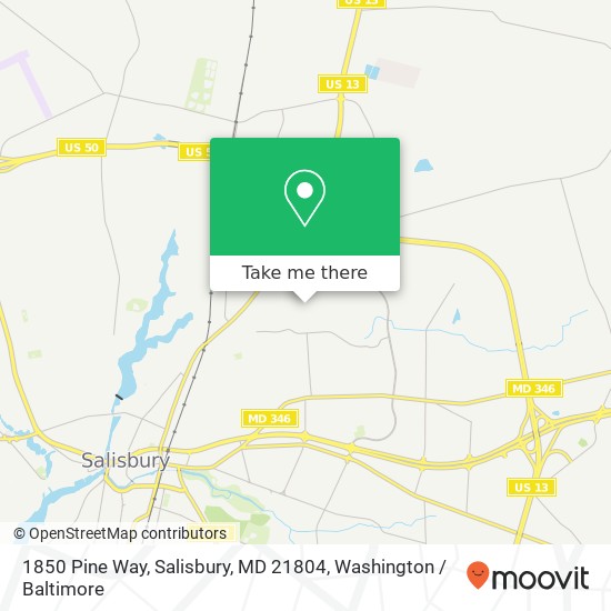 1850 Pine Way, Salisbury, MD 21804 map