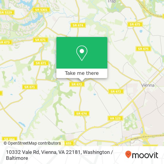 Mapa de 10332 Vale Rd, Vienna, VA 22181