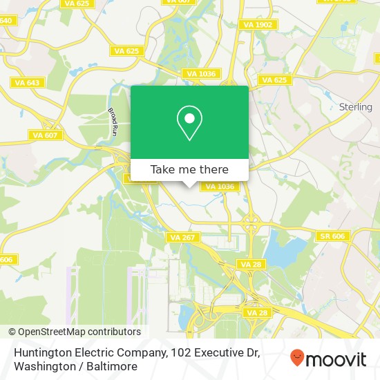 Mapa de Huntington Electric Company, 102 Executive Dr
