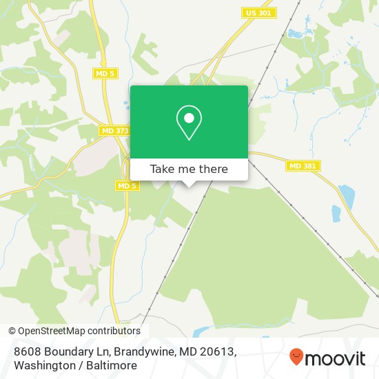 Mapa de 8608 Boundary Ln, Brandywine, MD 20613